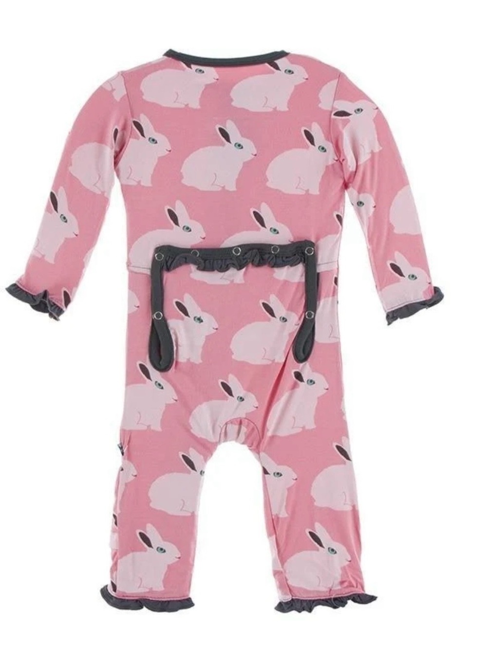 Kickee Pants Classic Ruffle Strawberry Rabbit Coverall - Picture 2 of 3